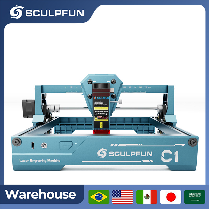 Industrial Laser Cutting Machine - Sculpfun 3W C1 Mini Laser Engraver