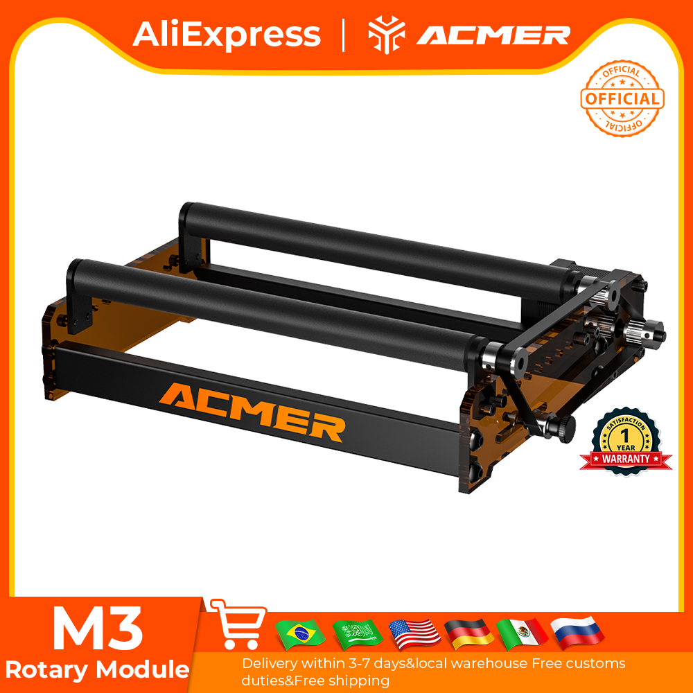 Industrial Laser Cutting Machine - ACMER M3 Laser Rotary Roller 360°