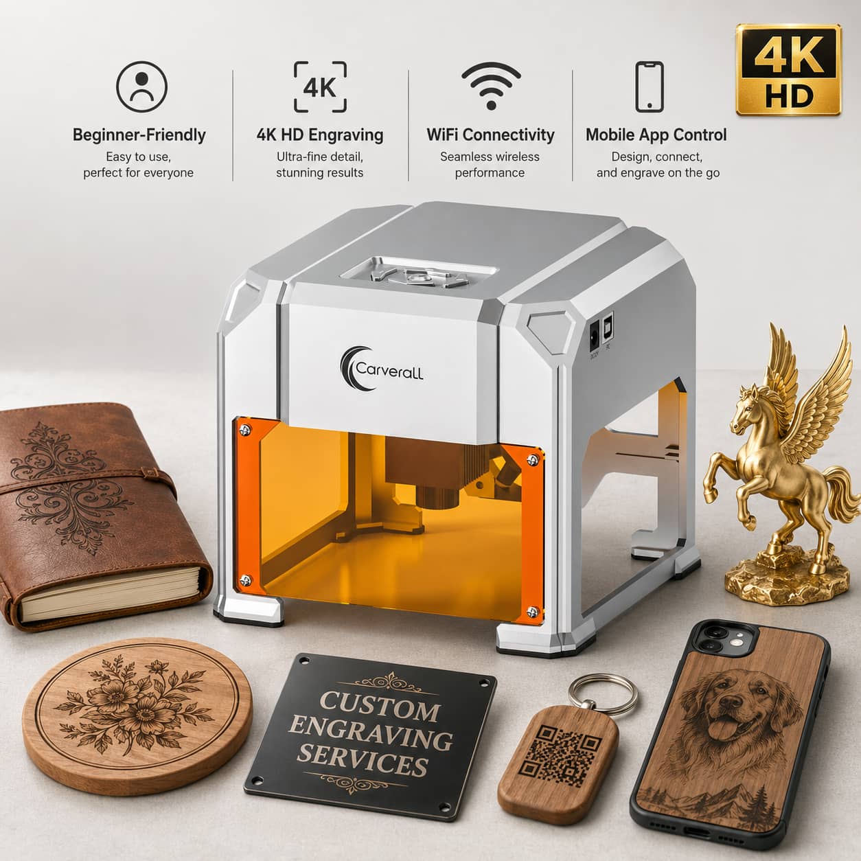 Industrial Laser Tool - Carverall Laser Engraver Machine, K4 3W,