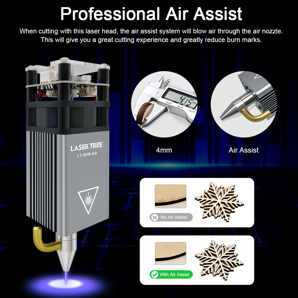 LASER TREE 5W Air Assist Metal - đánh giá và giá Industrial Laser Tool