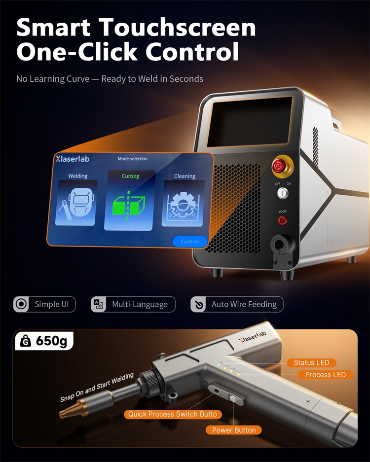 3 in 1 Weld Cut Clean 700W Ind - đánh giá và giá Industrial Handheld Laser Welder
